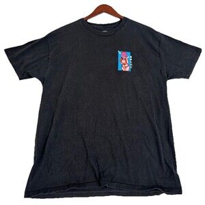 Know Bad Daze Graphic Anime T-Shirt Black Cotton Short Sleeve Size Large